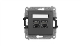 Icon Mechanizm Gniazda Komputerowego Podwójnego 2Xrj45, Kat. 8, Ekranowane,...