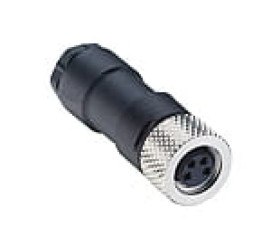 Złącza do samokonfekcjonowania M8 żeńskie 4-pinowa gwintowane montaż ze złaczami lutowanymi RKMC 4