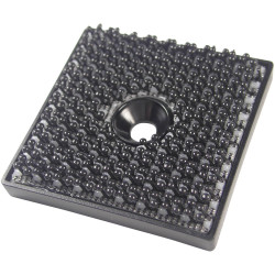 Binder 76768 Hook-and-loop Square Pad 32mm x 32mm Black 1 piece Screw Mount