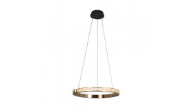 Lampa Wisząca Muriel Kolor Francuskie Złoto/Czarny Metal/Szkło, Led 7100 Lm...