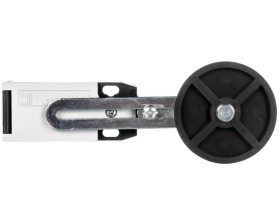 Wyłącznik krańcowy dźwignia regulowana z rolką, rolka gumowa 50x10mm, obudowa z tworzywa, 1R 1Z zestyki migowe KBF3S11