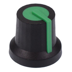Green Soft Touch 6mm Splined Knob K87MAR