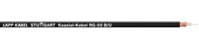 Coaxial cable, 75 Ω, RG 59 B/U, black