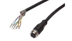 Złącze Kablowe M12 Źeńskie 8Pin Proste Wolny Koniec Przewodu, 8X0,25Mm Pur...