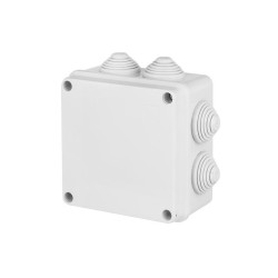 Puszka natynkowa hermetyczna IP55 129x129x61 szara z dławicami Industrial 2701-02 Elektro-Plast