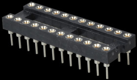 IC socket, 24-pin, super flat, turned, narrow