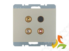 BERKER K.5 Gniazdo multimedialne 3xCinch 1xS-Video stal szlachetna lakierowana 3315327004 HAGER