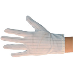 BJZ C-199 2816-L ESD Gloves - Polyester With Conductive Fibres - Large - 1 Pair