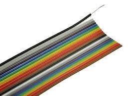 PRZEWÓD KABEL PŁASKI 20 ŻYŁ AWG28/10 WIELOKOLOROWY 1 METR
