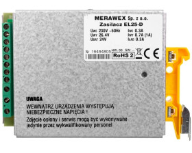 Zasilacz buforowy na szyne DIN 1A 26,4V EL25-D