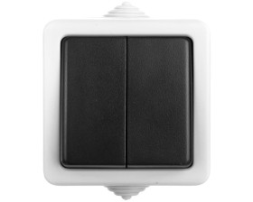 TEKNO Łącznik świecznikowy śrubowy 10AX 250V szary IP54 25351