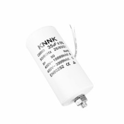 Kondensator rozruchowy 35uF 450VAC CBB60 silnikowy fazowy M8 92x45 przewody