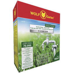 WOLF-Garten 3824641 L-TP100 Lawn Seed for Dry Heat-Tolerant Resilient Lawns