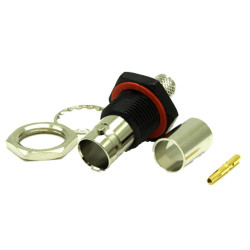 Złącze koncentryczne Montaż na panelu Żeński 75Ω typ złącza Złącze BNC 0 to 4.5GHz Połączenie zagniatane typ kabla BD