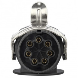 Przewód spiralny QLY-s kabel do naczepy zakończony wtykami 7-pin do systemu EBS / ABS 24V 4,5m