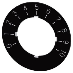 Etykieta do potencjometru 22mm skala 1 do 10 SIRIUS ACT 3SU1900-0BG16-0SA0 /10szt./