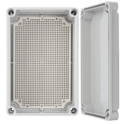 Obudowa ABS 380x280x130, wodoszczelna z plastikowymi śrubami i płytą montażową AWB382813