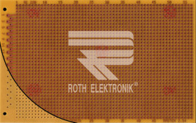 RE220-HP Prototyping board, FR2, spacing 2.54 mm, 31-pin