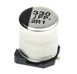 Kondensator 330μF 6.3V dc SMD Panasonic 6.3 (Dia.) x 7.7mm