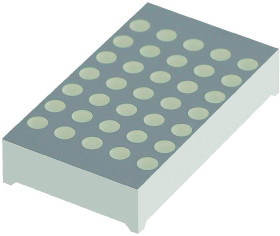 Wyświetlacz diodowy LED ze wspólną anodą 7 x 5 73 000 ucd, 130 000 ucd 5 x 7, Zielony, czerwony 30.5mm Kingbright