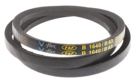 Pas napędowy, profil B, materiał: PET, guma, 17mm x 11mm x 1.6m, RS PRO