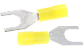 Konektor zaciskowy płaski Izolowane, M3.5, Żółty 22AWG 0.5mm² 26AWG 0.2mm² RS PRO