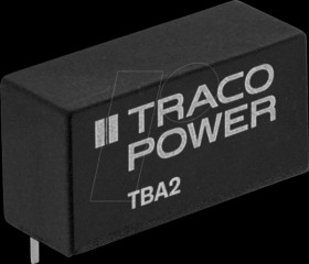 TBA 2-1212 DC/DC converter TBA 2, 2 W, 12 V, 165 mA, SIL-7