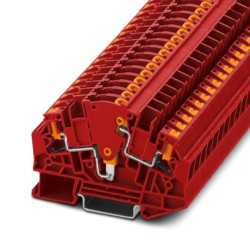 Złączka szynowa do odłączanych obwodów testowych Phoenix Contact poziomy: 2 20 → 10AWGWciskane PTVME 6/S RD