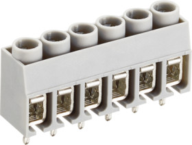 PCB terminal, 2 pole, pitch 5 mm, AWG 22-12, 15 A, screw connection, light gray, KRESS 02