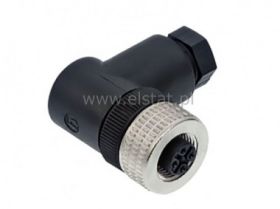 Złącze kątowe żeńskie 5-pinowe skręcane dław PG7