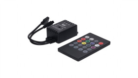 Sterownik Led Rgb 3X2a Music 20-Key Ir Czarny 12-24V Prescot