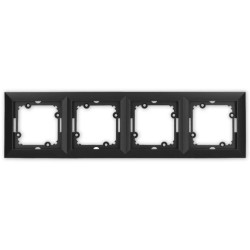 OPAL Ramka poczwórna czarny mat Ra-4 Op CZ/MAT