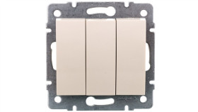 Logi Łącznik Potrójny Śrubowy 10Ax 250V Kremowy 021090103 25136