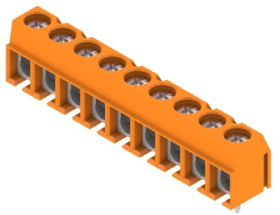 PCB terminal, 9 pole, pitch 5 mm, AWG 26-14, 15 A, screw connection, orange, 1234710000