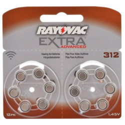 12 x baterie do aparatów słuchowych Rayovac Extra Advanced 312 MF