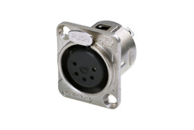 Złącze XLR 5 -pinowe Montaż w gnieździe XLR Żeński Srebro