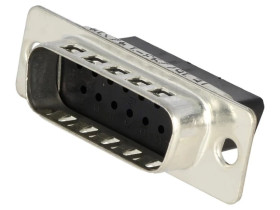 D-Sub 15-pin męskie na przewód Wersja bez styków A 25,3mm 167293-1