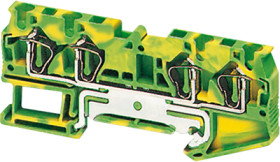 Ground terminal, 4 pole, 0.08-4.0 mm², clamping points: 4, green/yellow, spring balancer connection, NSYTRR44PE
