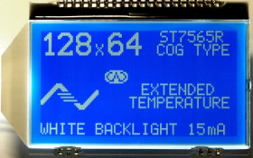AG C128064CF-FHW W/B E6 wyświetlacz graficzny 128x64 znaków