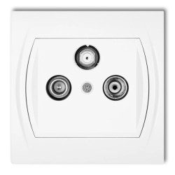 LOGO Gniazdo antenowe RTV-SAT końcowe 1,5dB biały LGS