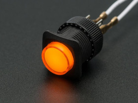 Adafruit 16mm Illuminated Pushbutton - Yellow Latching On/Off Switch