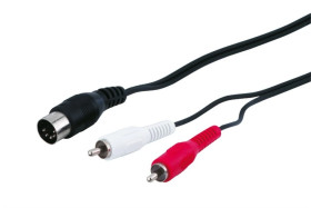 Kabel adaptera audio, wtyk DIN na wtyk cinch stereo - Długość kabla 1.5 m