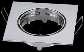 3592 GU10 mounting frame, square, movable, Chrome