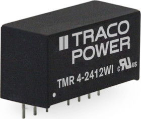 DC converter, 18-75 VDC, 4 W, 2 outputs, ±15 VDC, 82 % efficiency, TMR 4-4823WI