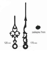 UM213Y.03C Komplet wskazówek ażurowych: godzinowa 125mm, minutowa 170mm - ozdobne czarne