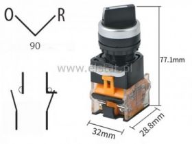 Przełącznik piórkowy stab. 2-poz. czarny ( 0-1 )