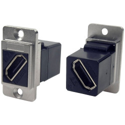 Cliff CP30788M DUALSLIM HDMI Adapter 8K Socket Metal Frame Black