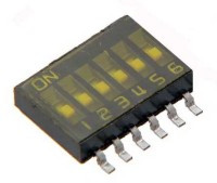 DIP6SMD Mikroprzełacznik typu DIP długość A=16.24mm - do druku (SMD)