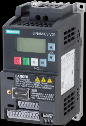 6SL3210-5BB13-7BV1 Sinamics V20 converter, 0.37 kW, 2.3 A