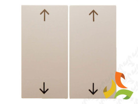 BERKER B.KWADRAT Klawisze do wyłącznika żaluzjowego z nadrukiem "strzałki" krem połysk 5316448992 HAGER